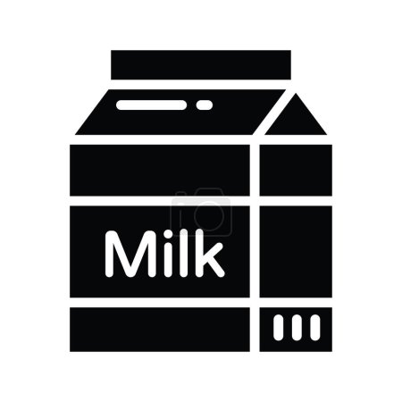 Ilustración de Milk Packet vector solid Icon Ilustración de diseño. Gestión de productos Símbolo sobre fondo blanco Archivo EPS 10 - Imagen libre de derechos