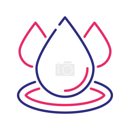 Illustration for Air Conditioning water vector Two colour line Icon Design illustration. Air conditioning Symbol on White background EPS 10 File - Royalty Free Image