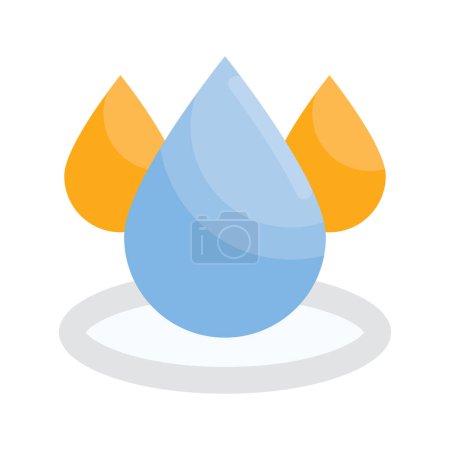 Illustration for Air Conditioning water vector Flat Icon Design illustration. - Royalty Free Image