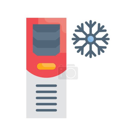 Illustration for Standing air conditioner vector Flat Icon Design illustration. - Royalty Free Image