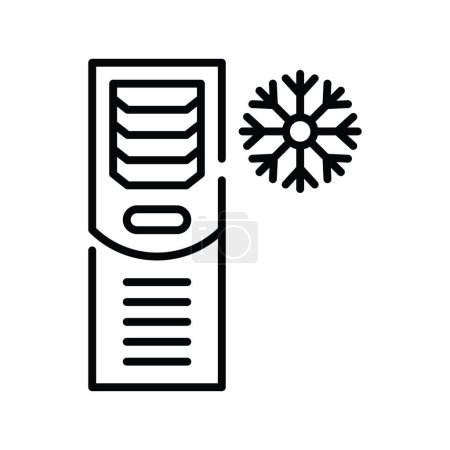 Illustration for Standing air conditioner vector outline icon Design illustration. - Royalty Free Image