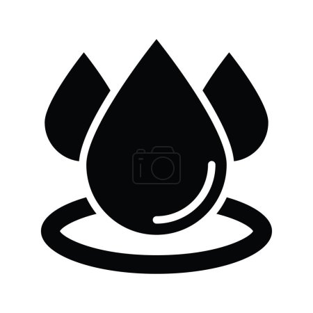 Illustration for Air Conditioning water vector solid icon Design illustration. - Royalty Free Image