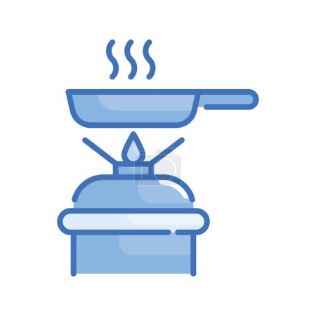 Téléchargez les illustrations : Cuisinière vecteur Série bleue illustration de style icône. Fichier EPS 10 - en licence libre de droit
