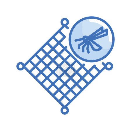 Illustration for Mosquito Net vector Blue series icon style illustration. EPS 10 file - Royalty Free Image