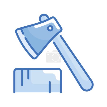 Illustration for Axe vector Blue series icon style illustration. EPS 10 file - Royalty Free Image