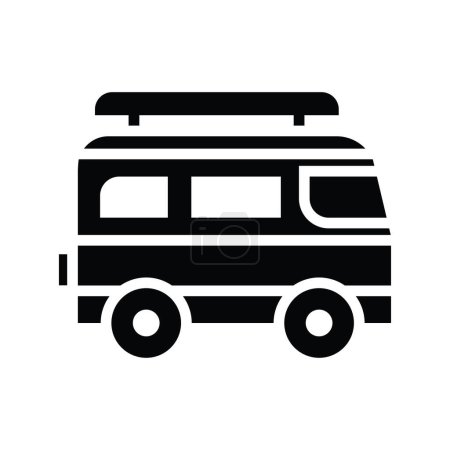 Illustration for Caravan vector Solid icon style illustration. EPS 10 file - Royalty Free Image