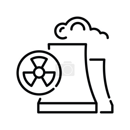 Illustration for Radiation vector outline icon style illustration. EPS 10 file - Royalty Free Image