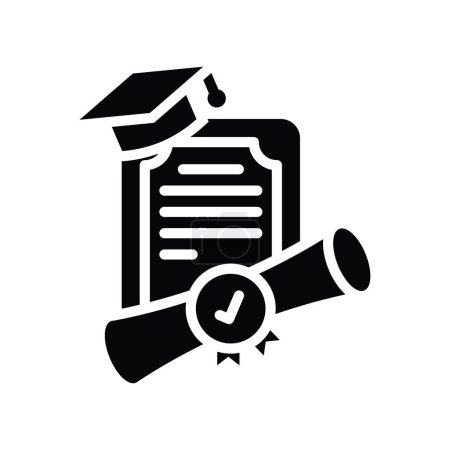 Illustration for Dual degree vector solid icon style illustration. EPS 10 file - Royalty Free Image