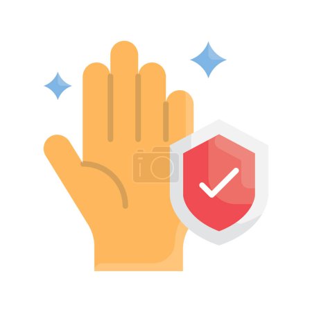 Illustration for Protection vector Flat icon style illustration. EPS 10 file - Royalty Free Image