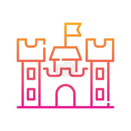 Illustration for Castle vector Gradient icon style illustration. Eps 10 file - Royalty Free Image