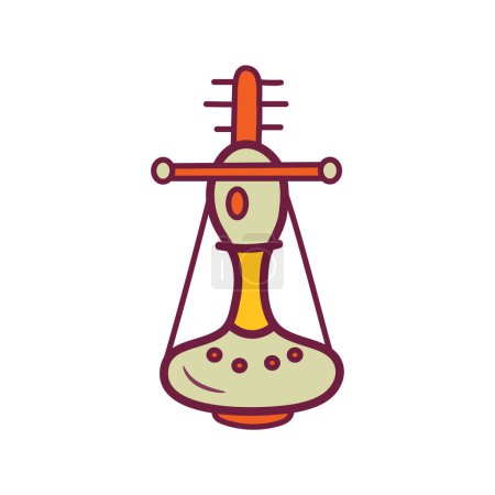 Ilustración de Sarangi vector Esquema rellenado Icono Diseño ilustración. Símbolo musical sobre fondo blanco Archivo EPS 10 - Imagen libre de derechos