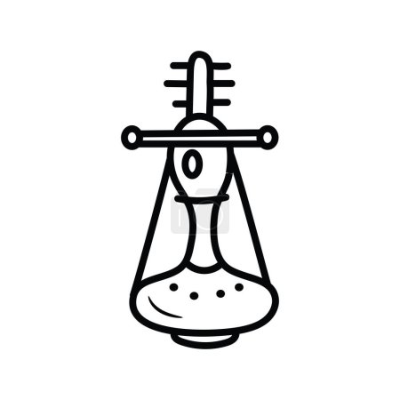 Téléchargez les illustrations : Schéma vectoriel Sarangi Icône Illustration de conception. Symbole de musique sur fond blanc Fichier EPS 10 - en licence libre de droit