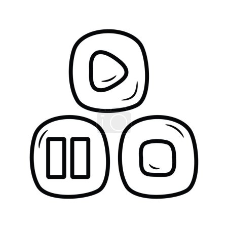 Illustration for Portable Game vector outline Icon Design illustration. Music Symbol on White background EPS 10 File - Royalty Free Image