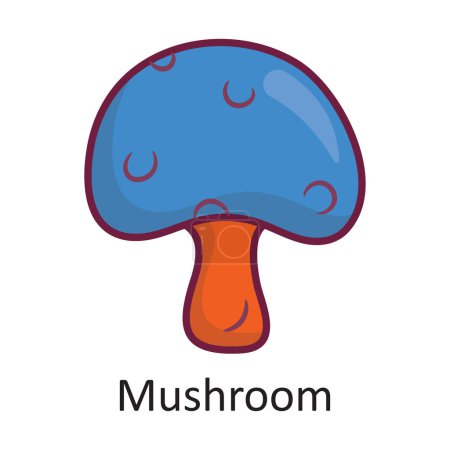 Illustration for Mushroom vector Filled outline Icon Design illustration. Nature Symbol on White background EPS 10 File - Royalty Free Image