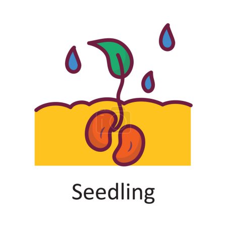 Illustration for Seedling vector Filled outline Icon Design illustration. Nature Symbol on White background EPS 10 File - Royalty Free Image