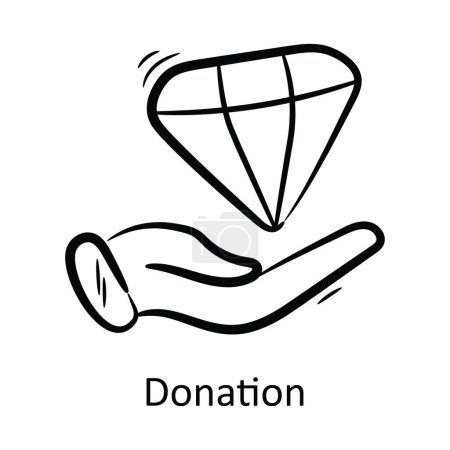 Ilustración de Esquema de donación Icono Ilustración de diseño. Símbolo de gestión de proyectos sobre fondo blanco Archivo EPS 10 - Imagen libre de derechos