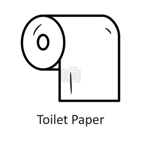 Illustration for Toilet Paper Vector Outline Icon Design illustration. Travel Symbol on White background EPS 10 File - Royalty Free Image