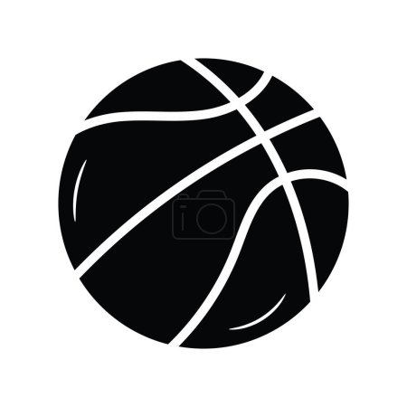 Koszyk Ball Wektor Solidna ikona Projekt ilustracja. Symbol podróży na białym tle Plik EPS 10
