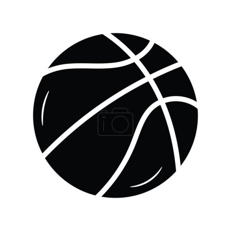 Basket Ball Vector solides Symbol Design Illustration. Reisesymbol auf weißem Hintergrund EPS 10 File