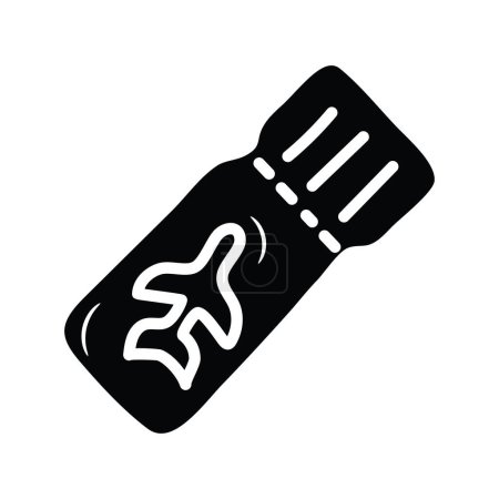 Ilustración de Ticket Vector solid icon Ilustración de diseño. Símbolo de viaje sobre fondo blanco Archivo EPS 10 - Imagen libre de derechos