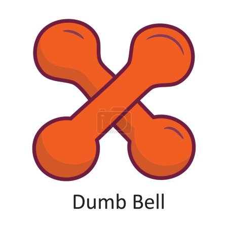 Illustration for Dumb Bell Vector Filled outline Icon Design illustration. Workout Symbol on White background EPS 10 File - Royalty Free Image