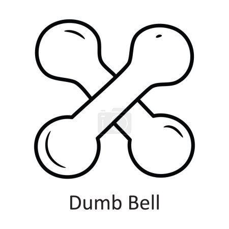 Illustration for Dumb Bell Vector outline Icon Design illustration. Workout Symbol on White background EPS 10 File - Royalty Free Image