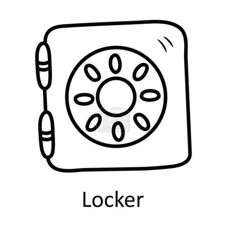 Illustration for Locker vector outline Icon Design illustration. Business Symbol on White background EPS 10 File - Royalty Free Image