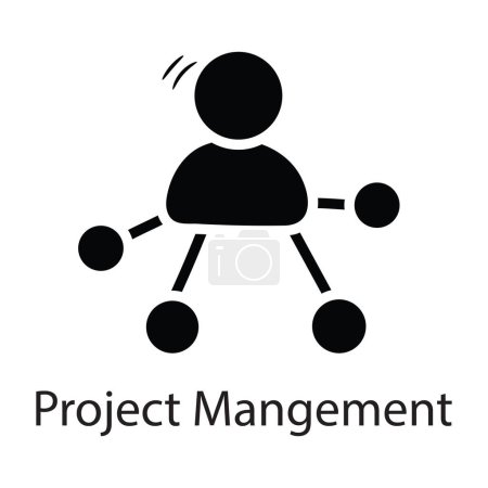 Ilustración de Project Management vector solid Icon Ilustración de diseño. Símbolo de negocio sobre fondo blanco Archivo EPS 10 - Imagen libre de derechos