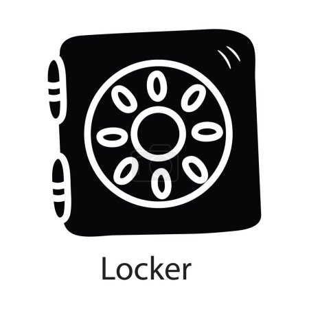 Illustration for Locker vector solid Icon Design illustration. Business Symbol on White background EPS 10 File - Royalty Free Image