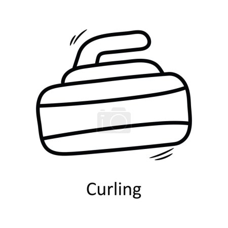 Illustration for Curling vector outline Icon Design illustration. Olympic Symbol on White background EPS 10 File - Royalty Free Image