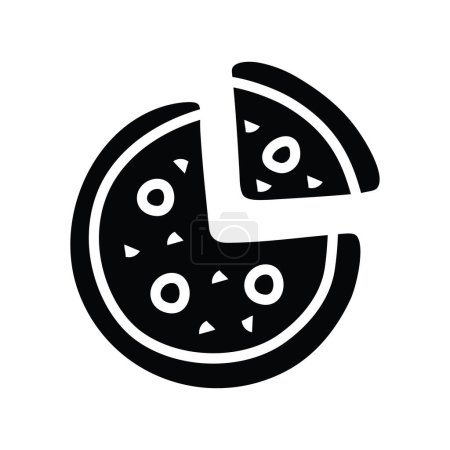 Pizza-Vektor solide Icon Design Illustration. Party and Celebrate Symbol auf weißem Hintergrund EPS 10 Datei