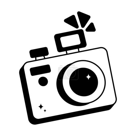 Illustration for Camera doodle vector Solid Stickers . EPS 10 file - Royalty Free Image