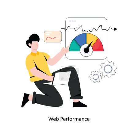 Web Performance Flat Style Design Vector illustration. Stock illustration