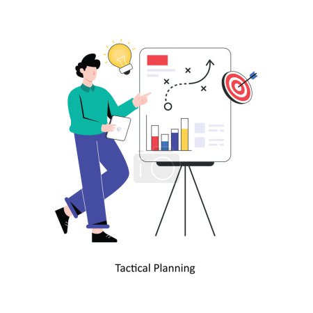 Illustration for Tactical Planning  Flat Style Design Vector illustration. Stock illustration - Royalty Free Image