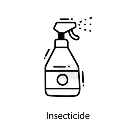 Illustration for Insecticide doodle Icon Design illustration. Agriculture Symbol on White background EPS 10 File - Royalty Free Image