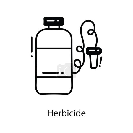 Illustration for Herbicide doodle Icon Design illustration. Agriculture Symbol on White background EPS 10 File - Royalty Free Image