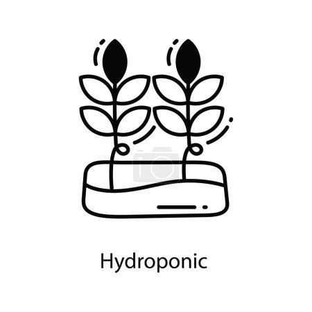 Ilustración de Icono de garabato hidropónico Ilustración de diseño. Símbolo de agricultura sobre fondo blanco Archivo EPS 10 - Imagen libre de derechos