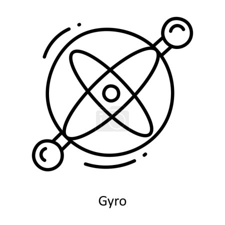 Téléchargez les illustrations : Gyro doodle icône semi solide Icône Illustration de conception. Symbole des aliments et boissons sur fond blanc Fichier EPS 10 - en licence libre de droit