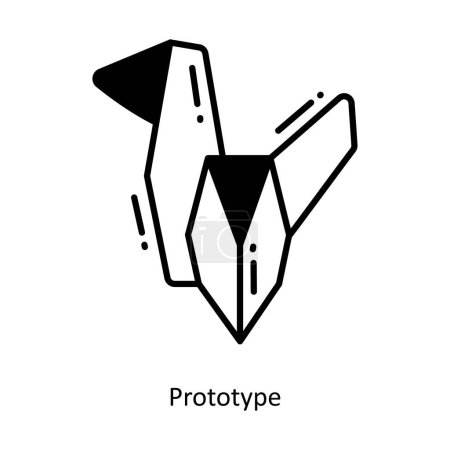 Illustration for Prototype doodle semi solid icon Icon Design illustration. Startup Symbol on White background EPS 10 File - Royalty Free Image