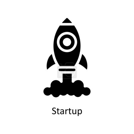 Illustration for Startup vector  Solid  Icon Design illustration. Business And Management Symbol on White background EPS 10 File - Royalty Free Image