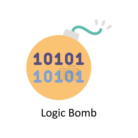 Illustration for Logic Bomb Vector  Flat icon Style illustration. EPS 10 File - Royalty Free Image