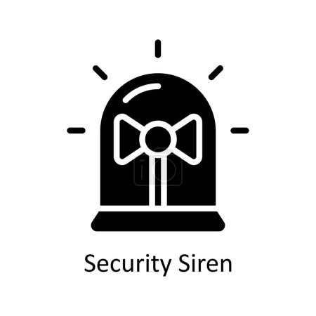 Illustration for Security Siren vector Solid icon style illustration. EPS 10 File - Royalty Free Image