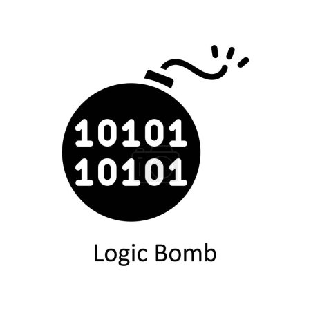 Illustration for Logic Bomb Vector Solid icon Style illustration. EPS 10 File - Royalty Free Image