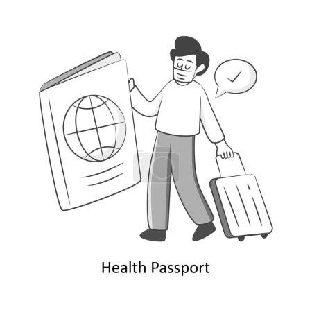 Health Passport Flat Style Design Vector illustration. Archivbild