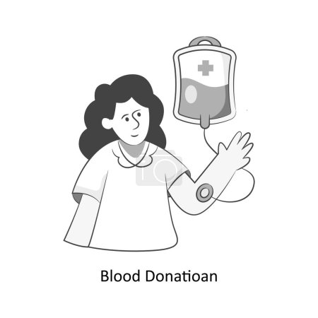Blood Donation Flat Style Design Vector illustration. Stock illustration
