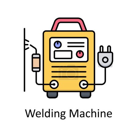 Welding Machine vector filled outline icon design illustration. Manufacturing units symbol on White background EPS 10 File