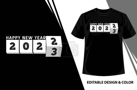 Téléchargez les photos : Bonne année 2023, Illustration pour les impressions sur le t-shirt, Bonne année 2023 T-shirt Design pour imprimer, 2023 T-shirt Graphic - en image libre de droit