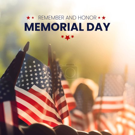Photo for Memorial Day in USA. Remember and Honor. Federal holiday in the United States of America. - Royalty Free Image