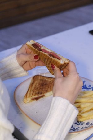 Sandwich Tost / Toast turc au fromage fondu et Sucuk