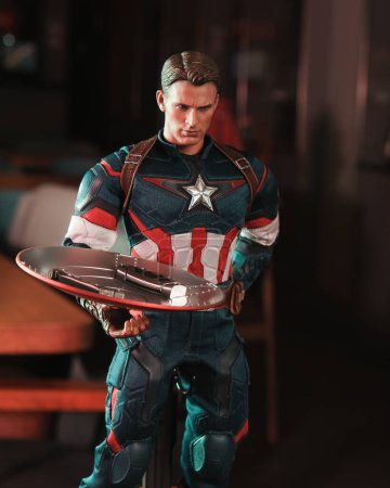 Foto de Capitán América figura, figura colección especial - Imagen libre de derechos